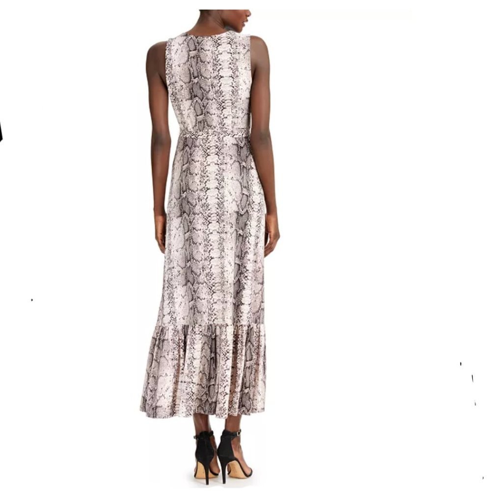 𝅺INC Snake-Embossed Faux-Wrap Maxi Dress , size medium - Picture 3 of 4